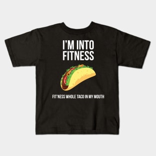 Fitness Whole Taco in My Mouth Design/Artwork Kids T-Shirt